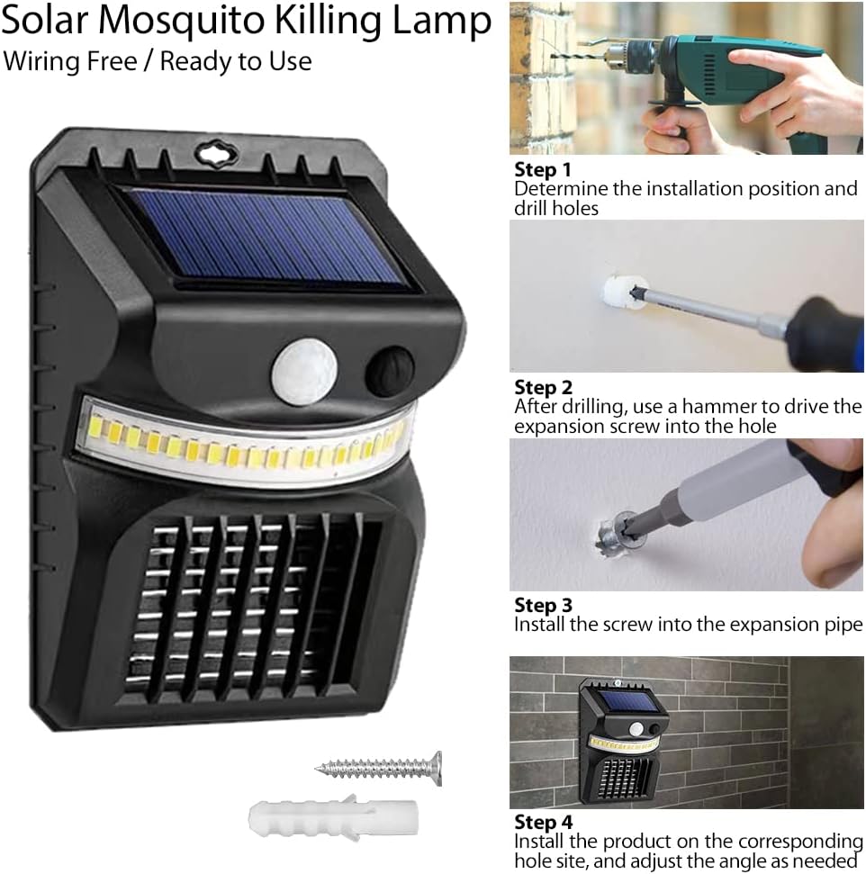 Solar Powered Mosquito Killer Outdoor Light (Set of 2)