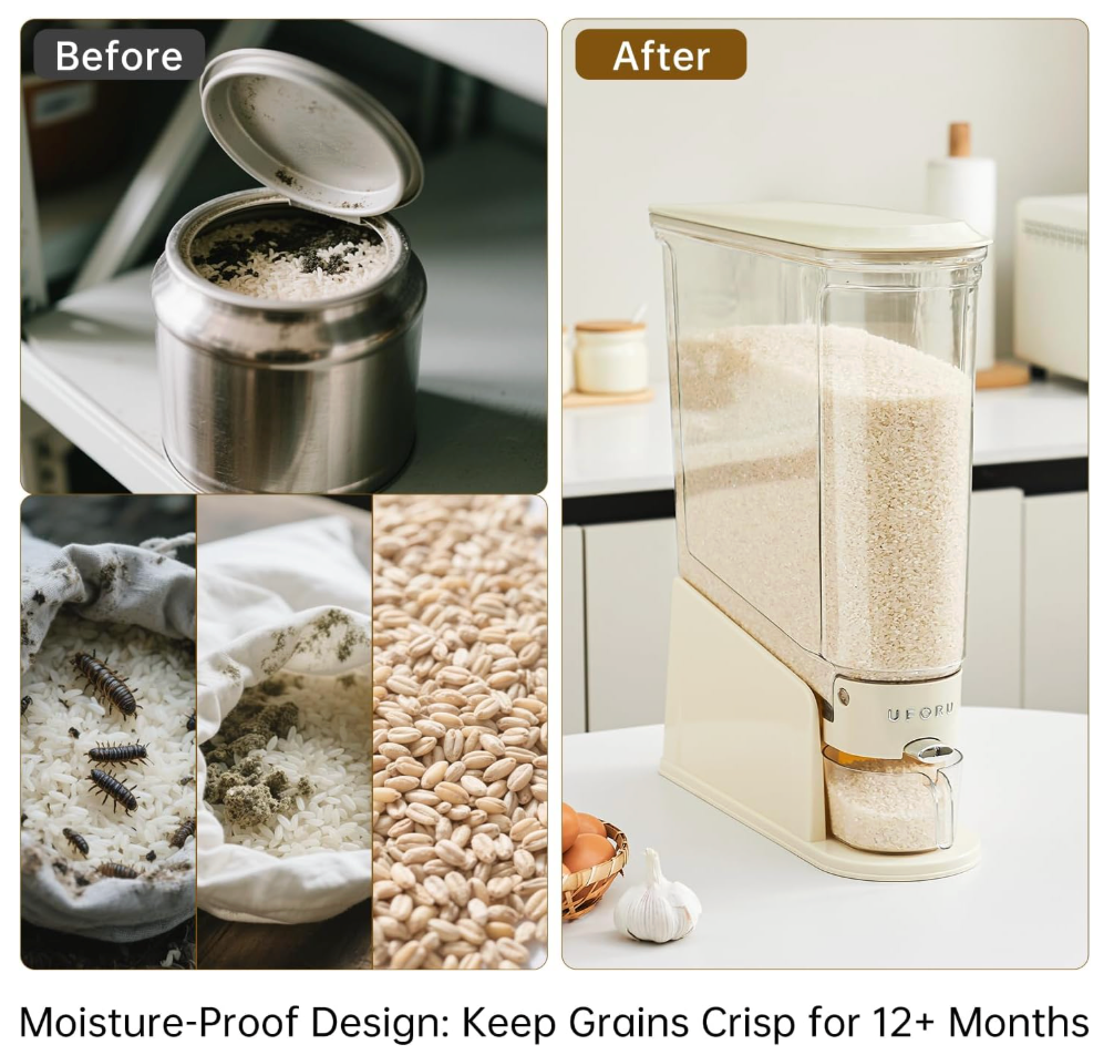 Large-Capacity Airtight Rice Dispenser