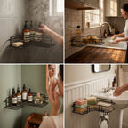 Wall Corner Shower Storage Organizer - Pack of 2