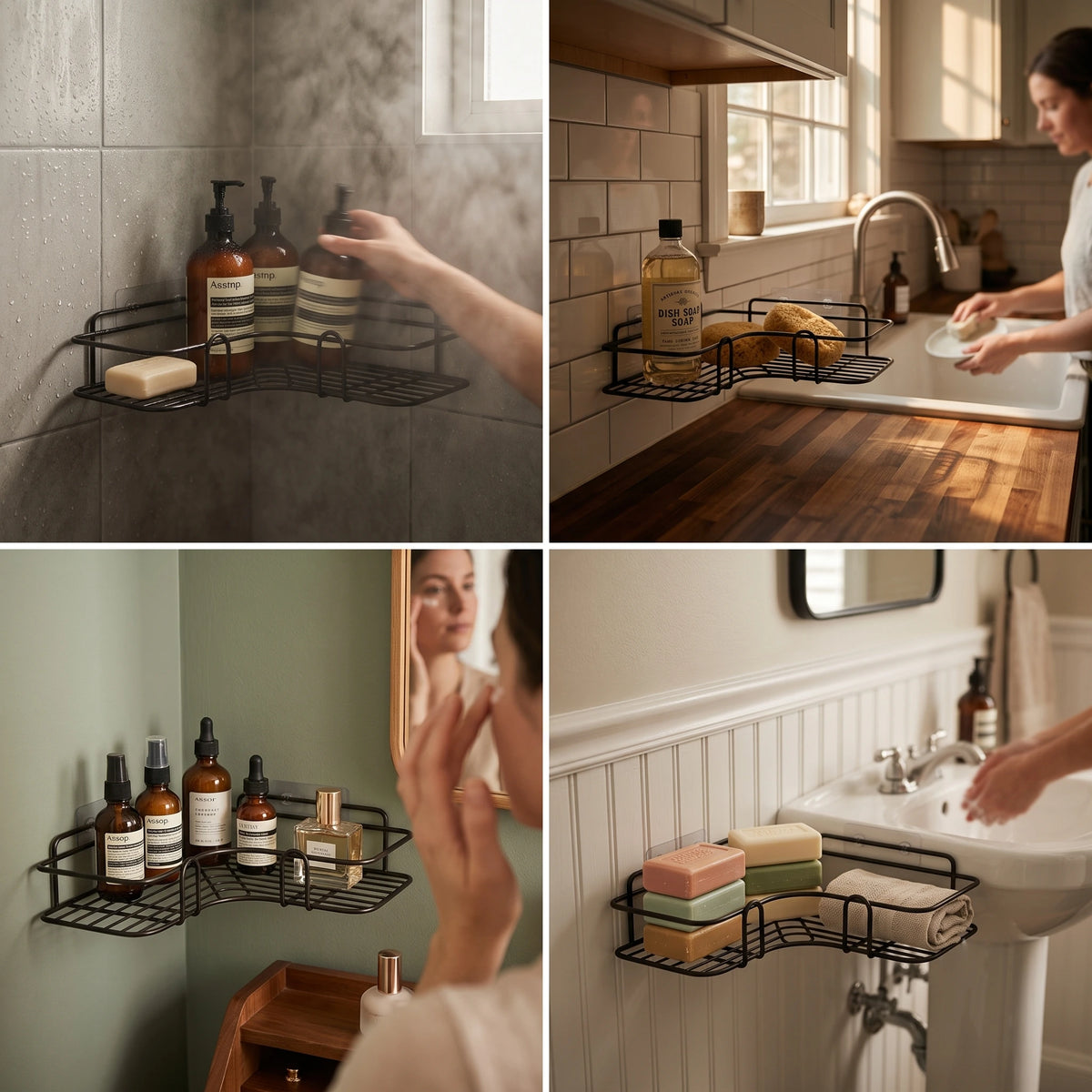 Wall Corner Shower Storage Organizer - Pack of 2