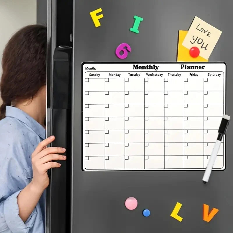Magnetic Whiteboard Refrigerator Calendar