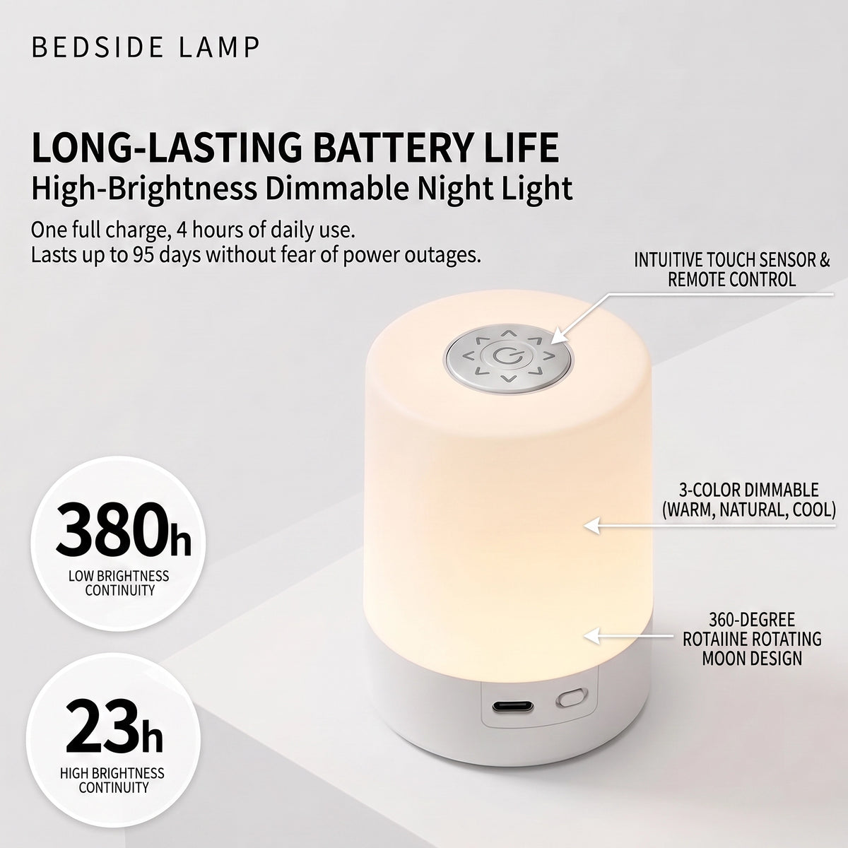 360° LED Touch Control Lamp