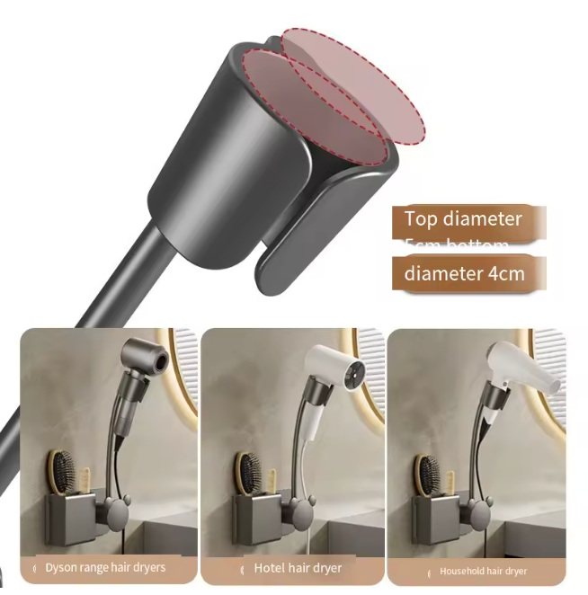 Multi-functional Wall-Mounted Hair Dryer Organizer
