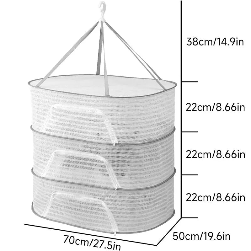 3 Layers Herb Drying Hanging Mesh Net