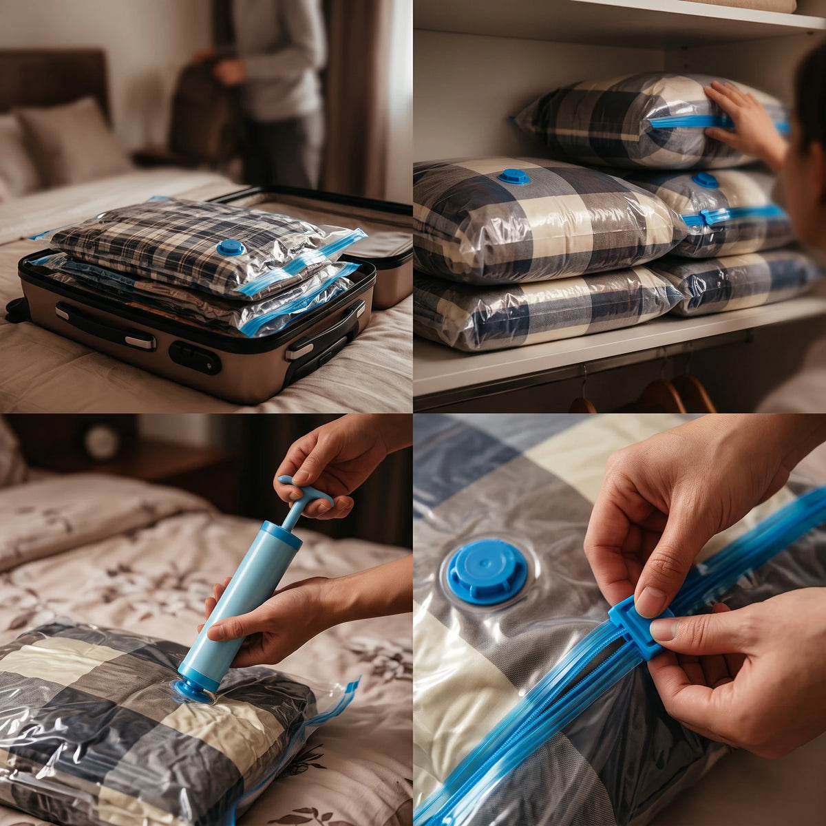 5-Pack Vacuum Storage Bags with Hand Pump