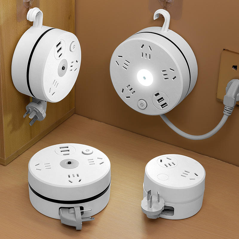 Multi-socket Plug In With USB Night Light