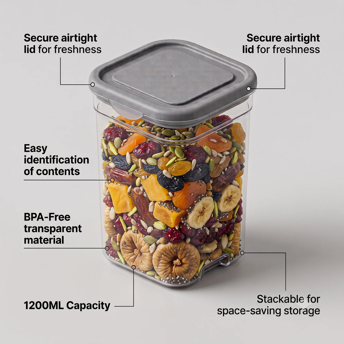 Kitchen Storage Containers 6-Pc Set