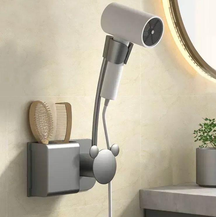 Multi-functional Wall-Mounted Hair Dryer Organizer