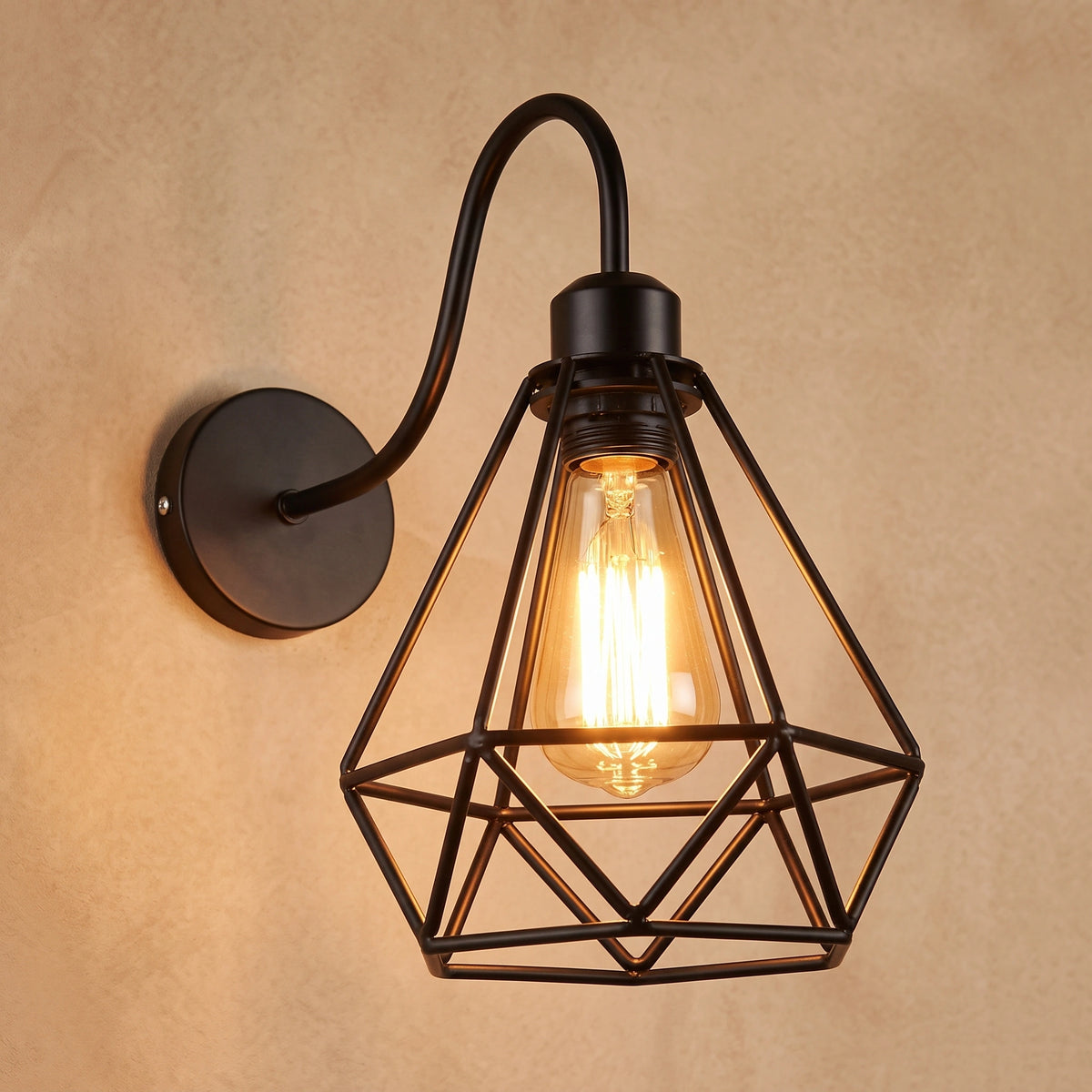 Aesthetic Black Metal Geometric Light