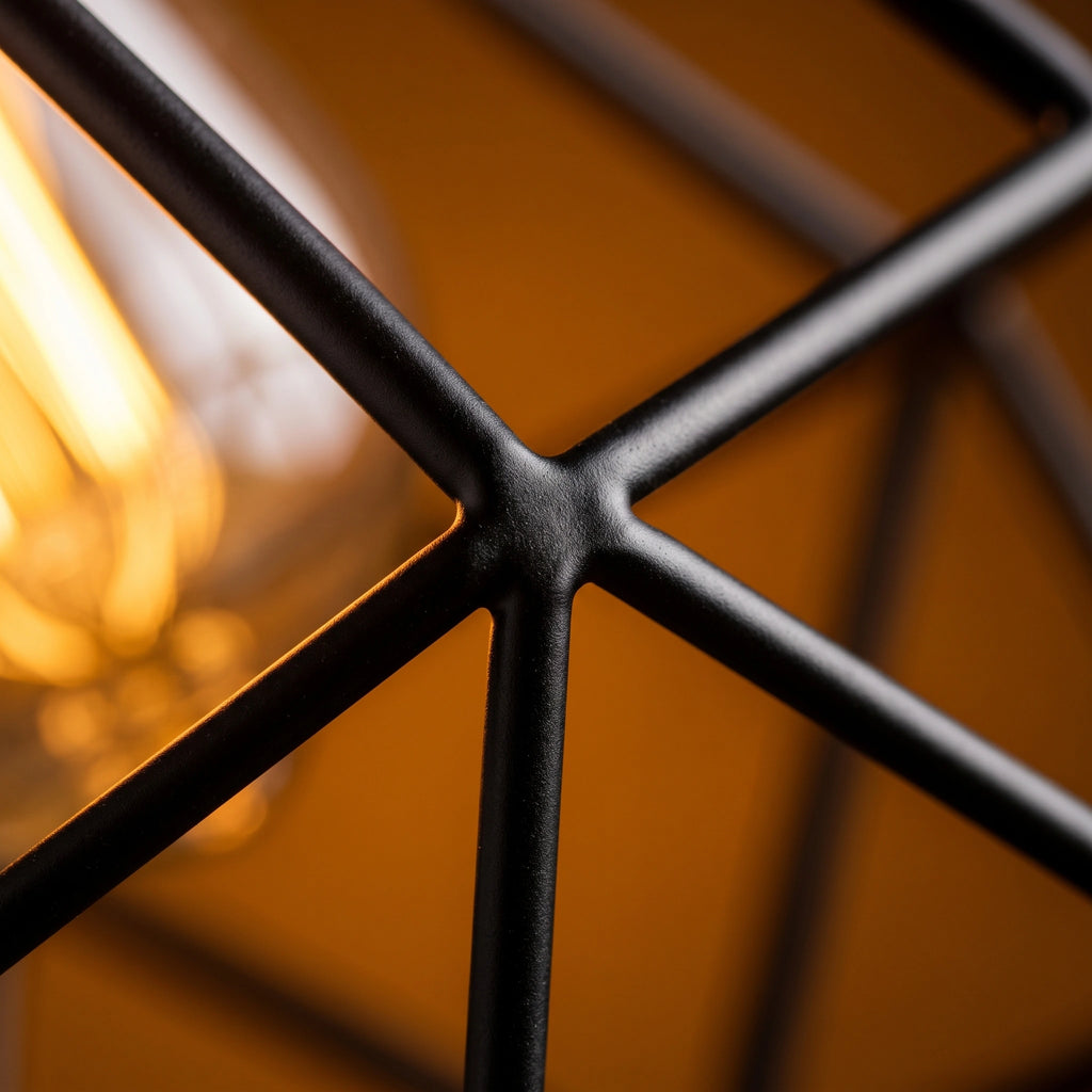 Aesthetic Black Metal Geometric Light