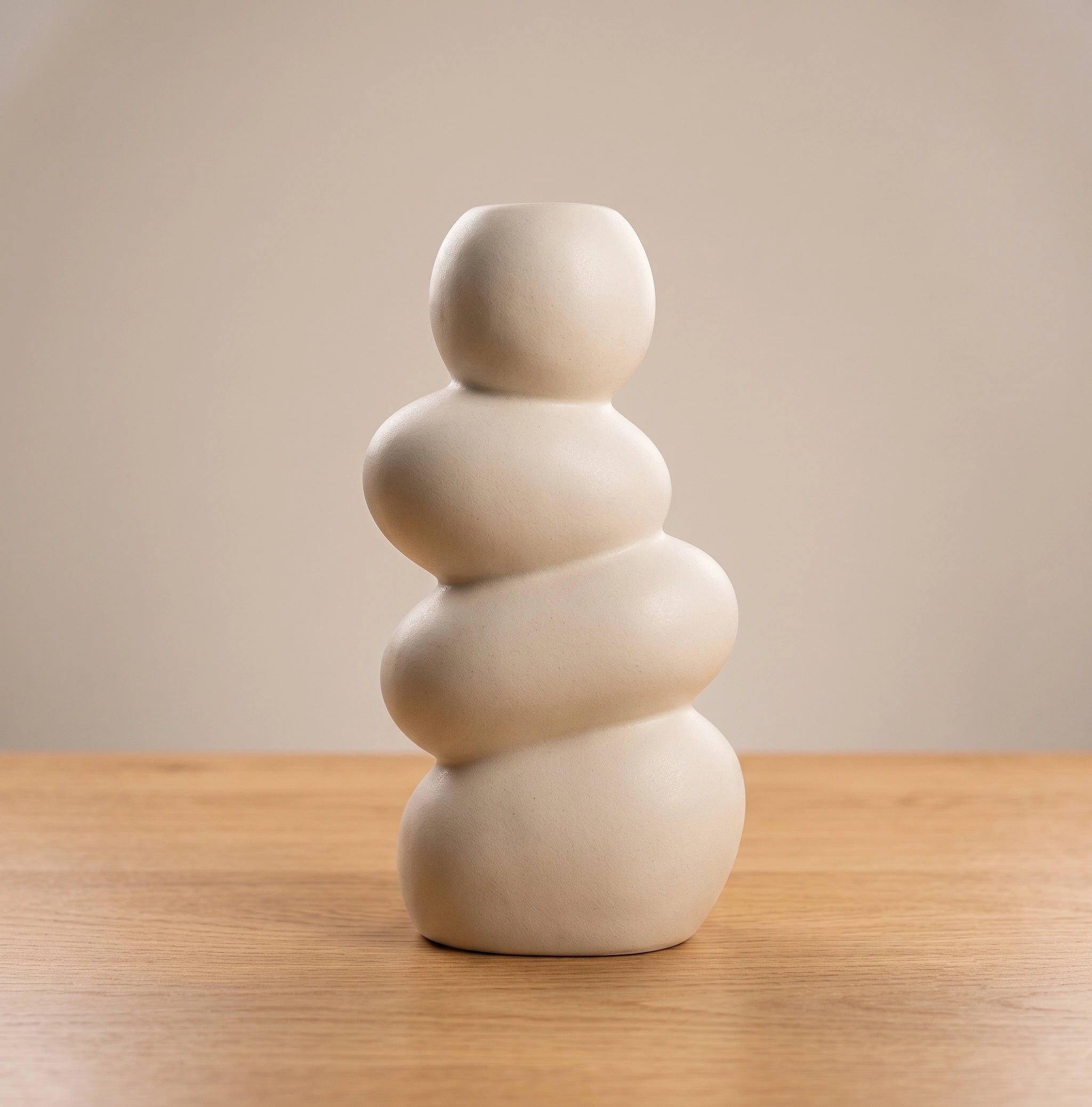 Ceramic Stacked Pebble Vase