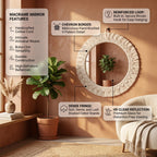 Macrame Round Wall Mirror