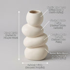 Ceramic Stacked Pebble Vase