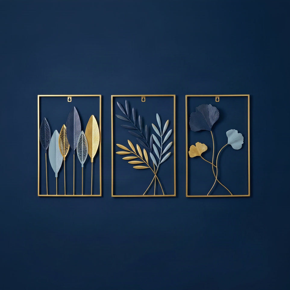 Modern Botanical Metal Leaf Wall Art
