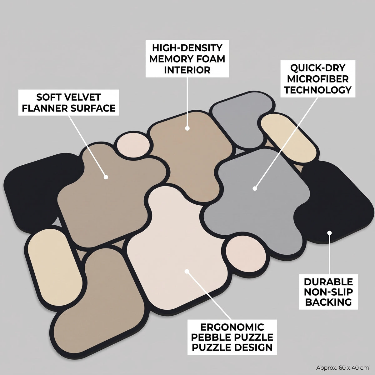 Quick Drying Non-Slip Bathroom Mat