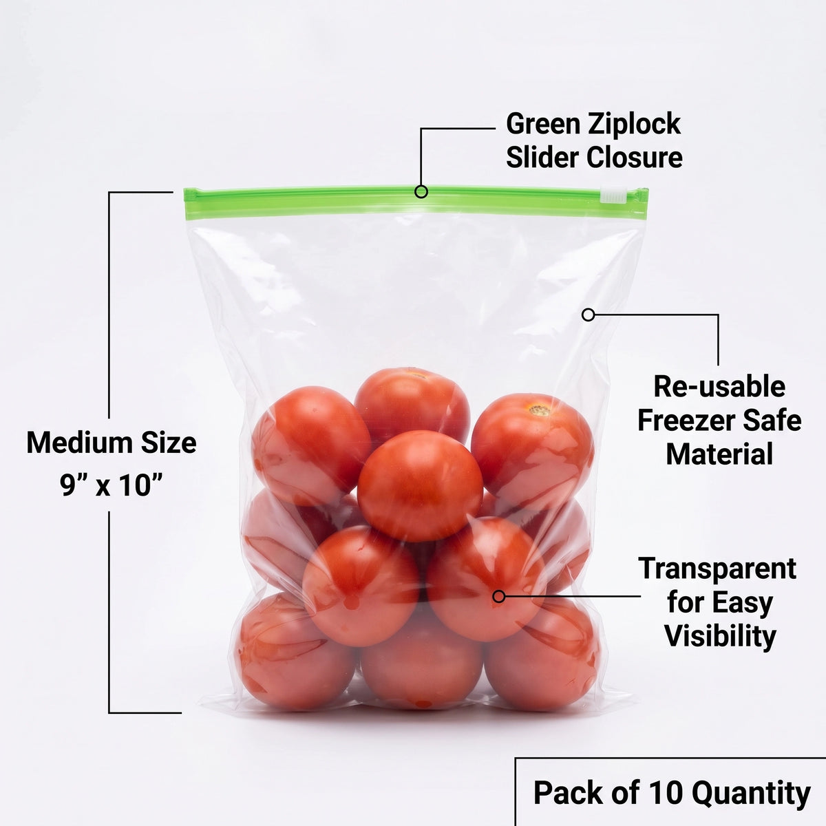 Reusable Ziplock Freezer Bags