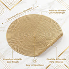 Round Gold Table Mats - Set of 2