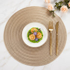 Round Gold Table Mats - Set of 2