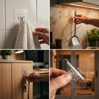 Transparent Adhesive Wall Hooks (20 Psc)