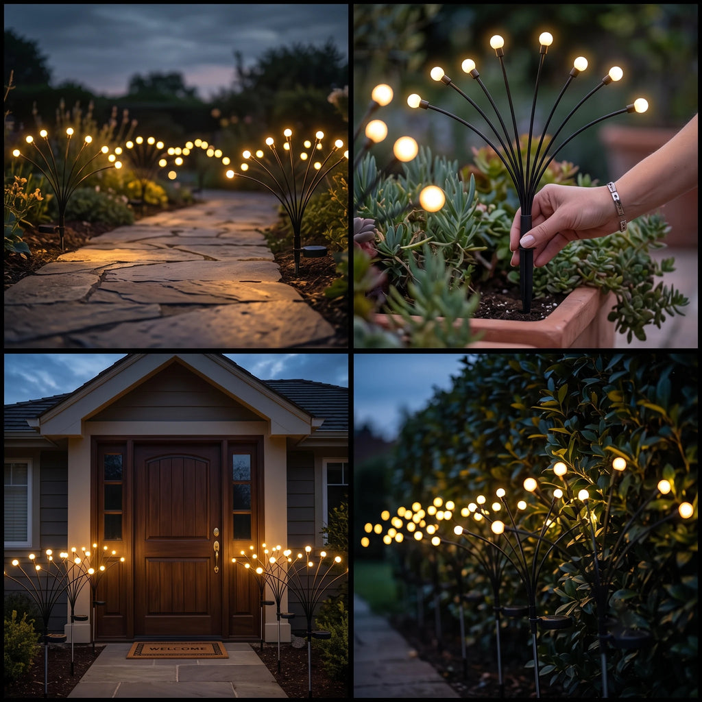 Waterproof Solar Firefly Garden Lights