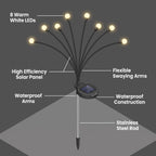 Waterproof Solar Firefly Garden Lights