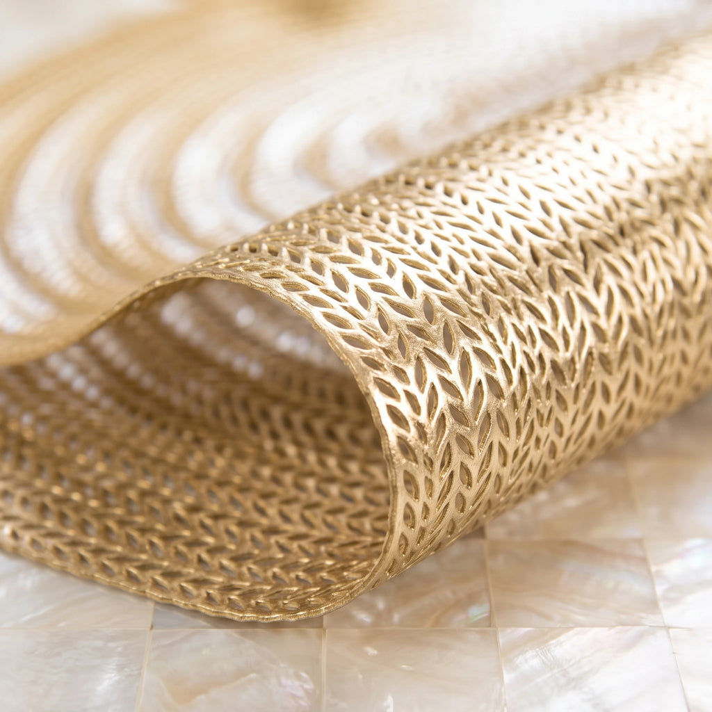 Round Gold Table Mats - Set of 2