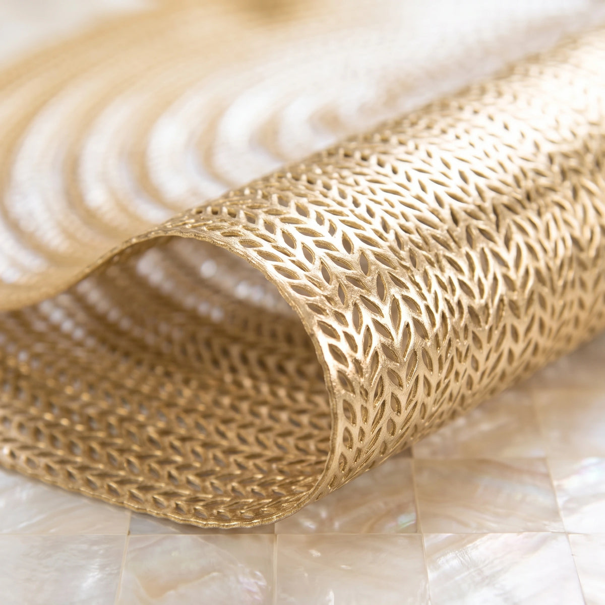 Round Gold Table Mats - Set of 2