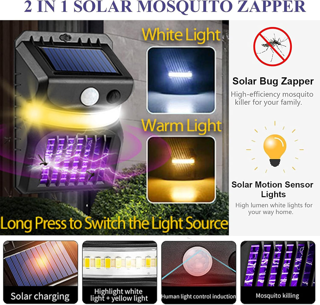 Solar Powered Mosquito Killer Outdoor Light (Set of 2)