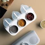 Silicone 3 Compartment Seasoning Storage Box