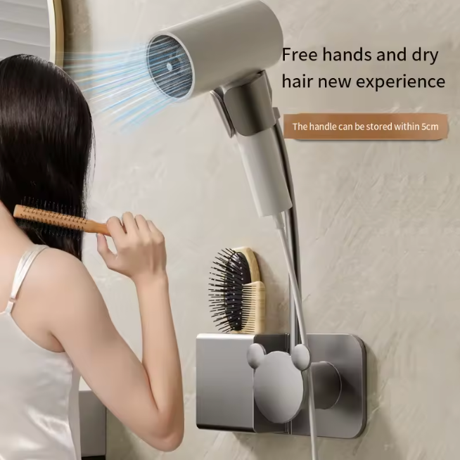 Multi-functional Wall-Mounted Hair Dryer Organizer