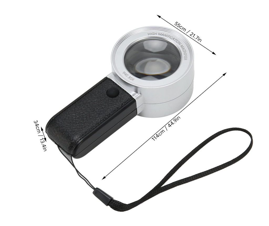 Portable LED Lighted Magnifier for Reading & Inspection