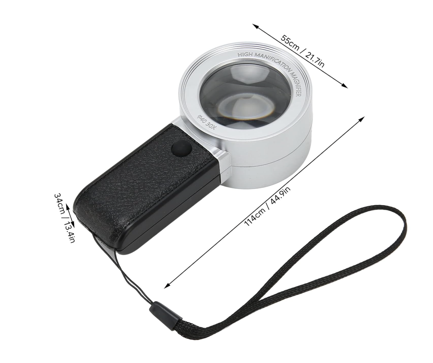 Portable LED Lighted Magnifier for Reading & Inspection