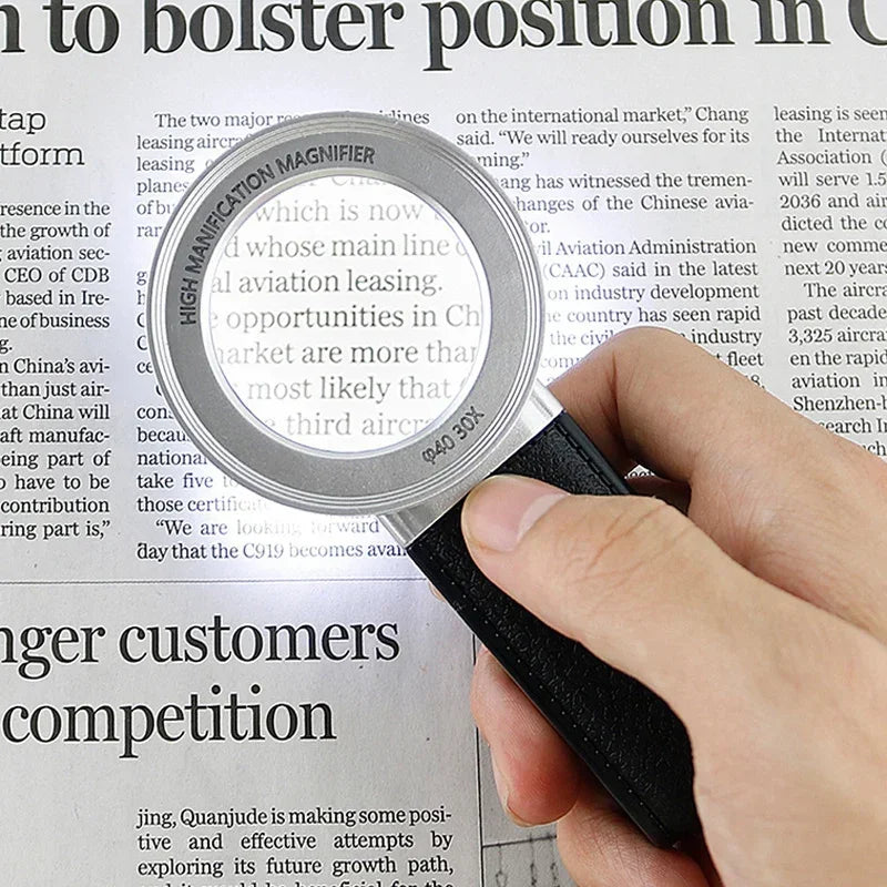 Portable LED Lighted Magnifier for Reading & Inspection