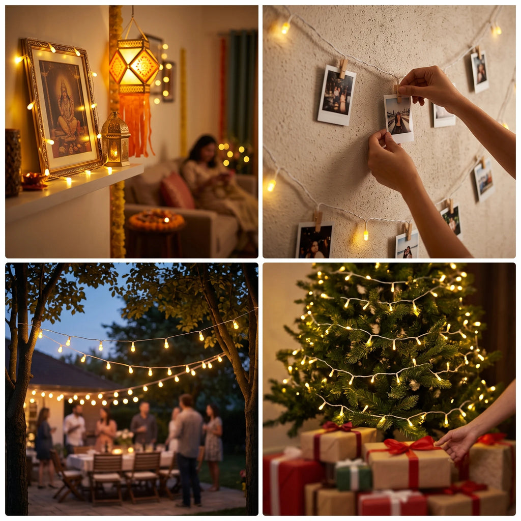 Warm LED String Lights for Home Decor